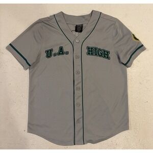 My Hero Academia Baseball Jersey Men's Large Gray Japan High Anime Box Lunch